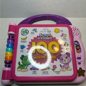 LeapFrog Scout & Violet 100 Words Book - Purple and Pink